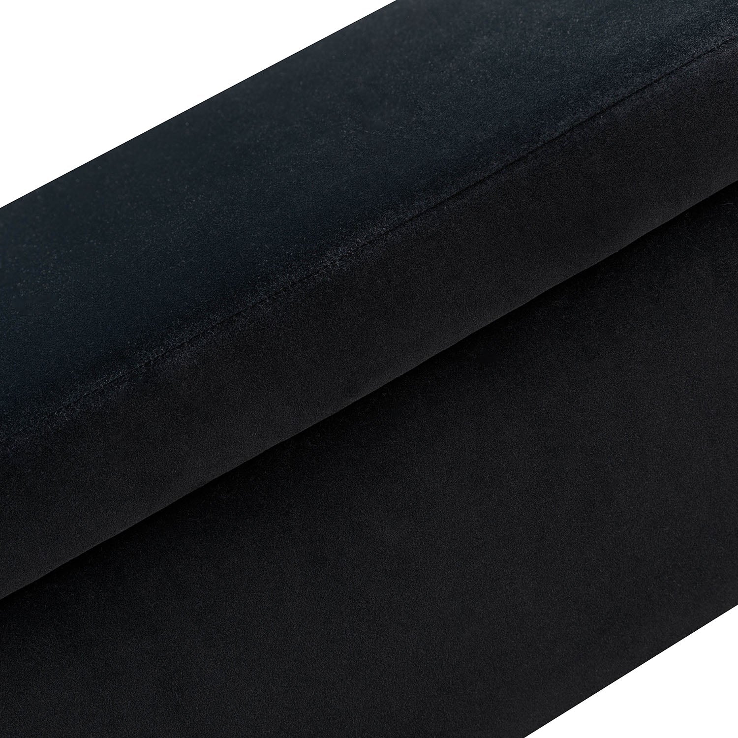 Banc de rangement capitonné avec accoudoirs, dessus relevable, rembourrage en mousse et pieds dorés | Ivoire / Moutarde / Noir / Bleu marine / Sarcelle | Simple