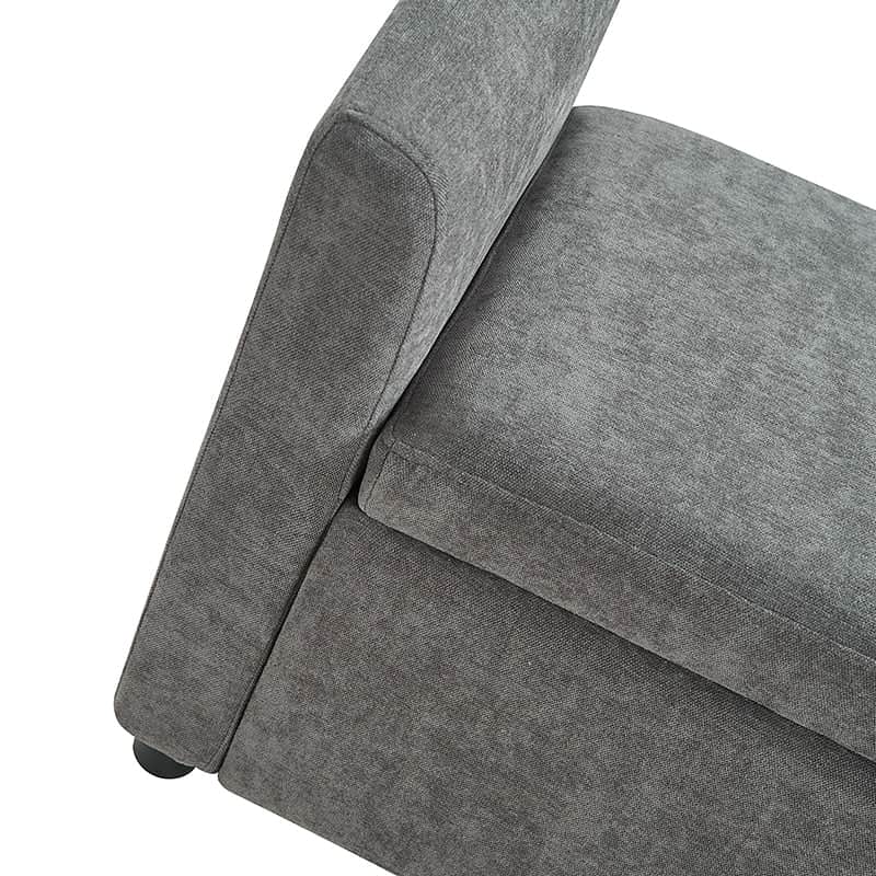 Banc de rangement capitonné avec 2 oreillers décoratifs, accoudoirs et pieds en plastique noir | Beige / Bleu marine / Sarcelle / Lin / Gris / Anthracite / Taupe / Marron | Simple
