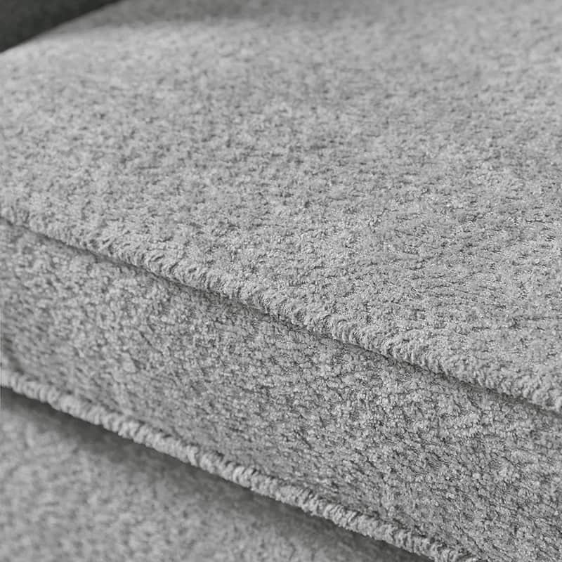 Fauteuil à oreilles avec accoudoirs encastrés, coussin amovible, garnissage en mousse et pieds en hévéa | Blanc / Ivoire / Gris / Chameau | Siège unique