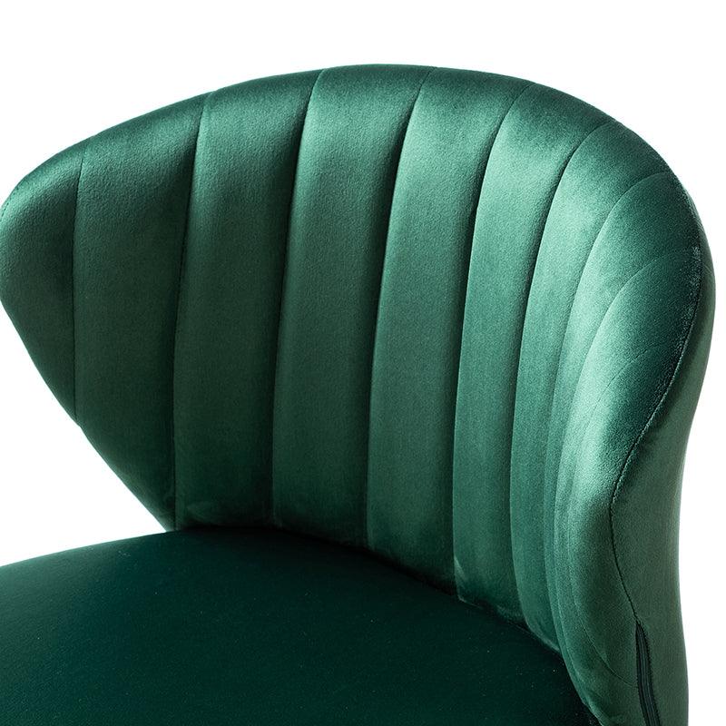 Chaise d'appoint capitonnée en velours avec rembourrage en mousse et pieds en métal doré | Jaune / Orange / Bleu sarcelle / Sauge / Rose / Bleu marine / Rouge / Vert / Fuchsia / Ivoire / Noir / Moutarde / Fauve | Siège unique