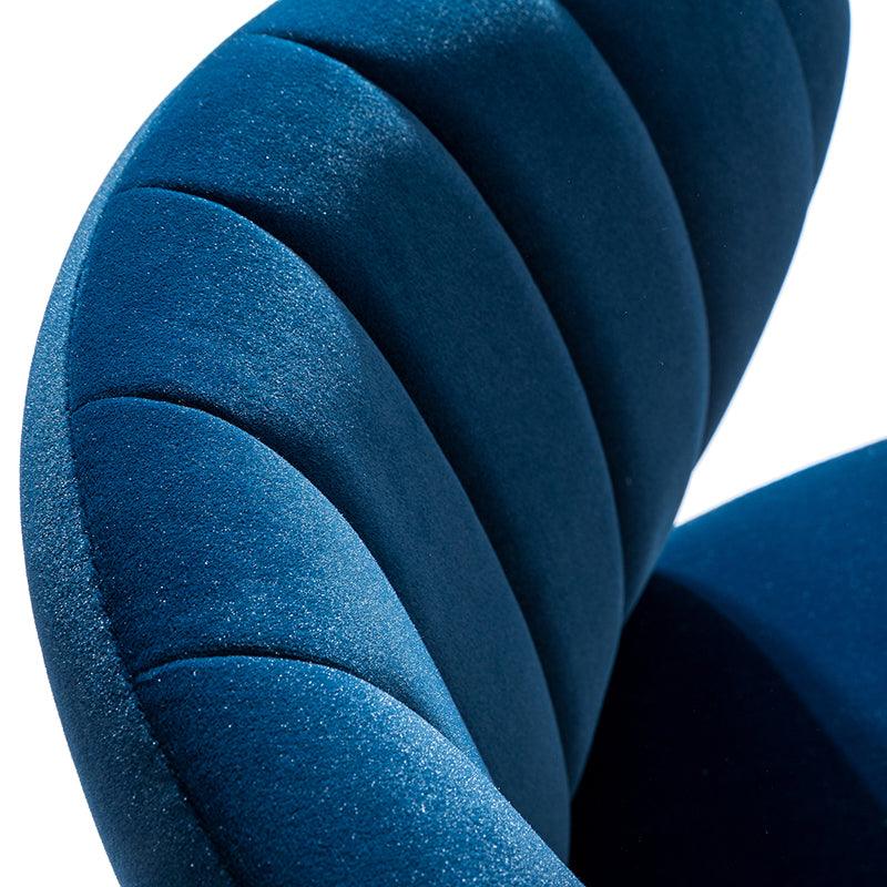 Chaise d'appoint capitonnée en velours avec rembourrage en mousse et pieds en métal doré | Jaune / Orange / Bleu sarcelle / Sauge / Rose / Bleu marine / Rouge / Vert / Fuchsia / Ivoire / Noir / Moutarde / Fauve | Siège unique