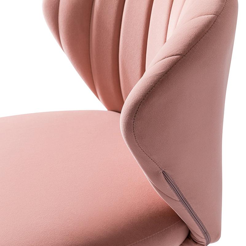 Chaise d'appoint capitonnée en velours avec rembourrage en mousse et pieds en métal doré | Jaune / Orange / Bleu sarcelle / Sauge / Rose / Bleu marine / Rouge / Vert / Fuchsia / Ivoire / Noir / Moutarde / Fauve | Siège unique