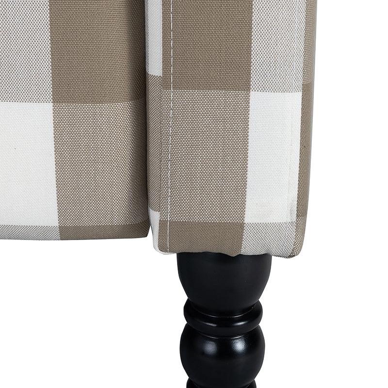 Fauteuil inclinable à oreilles, dossier poussoir, motif, avec assise en mousse, verrouillage 2 positions et pieds en bouleau | Noir / Marine / Rouge / Jardin / Indigo / Beige / Oiseau | Siège simple