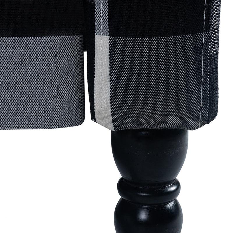 Fauteuil inclinable à oreilles, dossier poussoir, motif, avec assise en mousse, verrouillage 2 positions et pieds en bouleau | Noir / Marine / Rouge / Jardin / Indigo / Beige / Oiseau | Siège simple