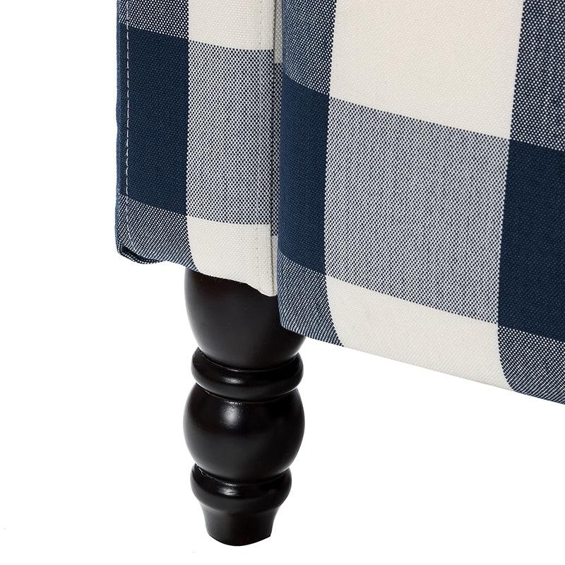 Fauteuil inclinable à oreilles, dossier poussoir, motif, avec assise en mousse, verrouillage 2 positions et pieds en bouleau | Noir / Marine / Rouge / Jardin / Indigo / Beige / Oiseau | Siège simple
