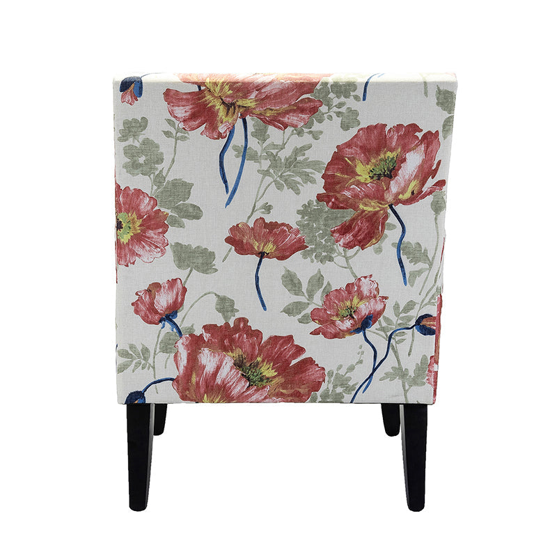 Club Chair Armchair with Nailhead Trim, Track Arms & Removable Seat Cushion | Blue Floral / Grey Stripe / Blue Stripe / Buffalo Beige / Red Floral / Black Stripe / Orange / Red Stripe / Buffalo Navy / Buffalo Black | Single Seat