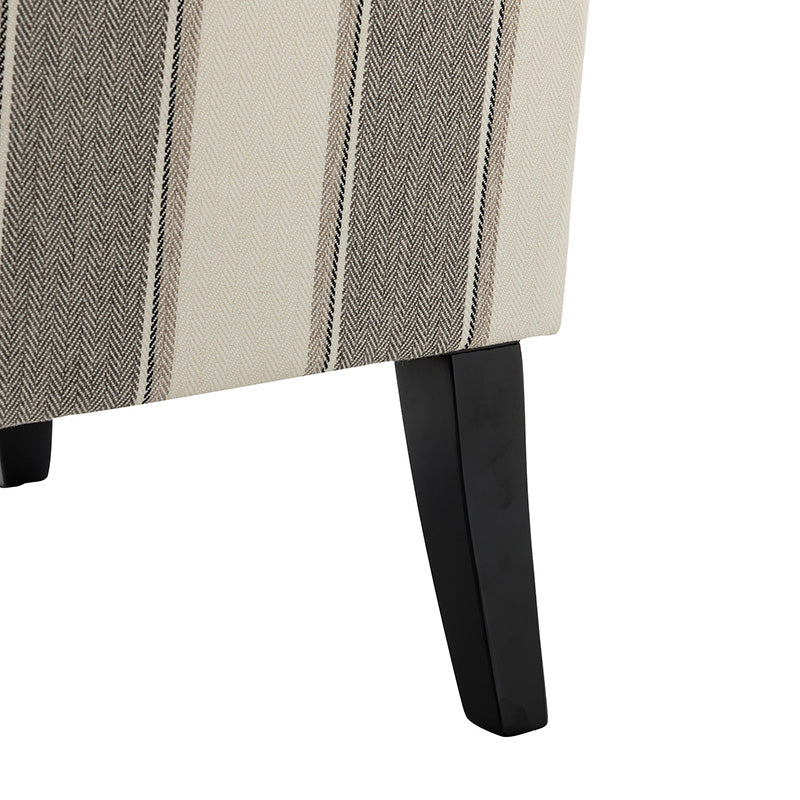 Club Chair Armchair with Nailhead Trim, Track Arms & Removable Seat Cushion | Blue Floral / Grey Stripe / Blue Stripe / Buffalo Beige / Red Floral / Black Stripe / Orange / Red Stripe / Buffalo Navy / Buffalo Black | Single Seat