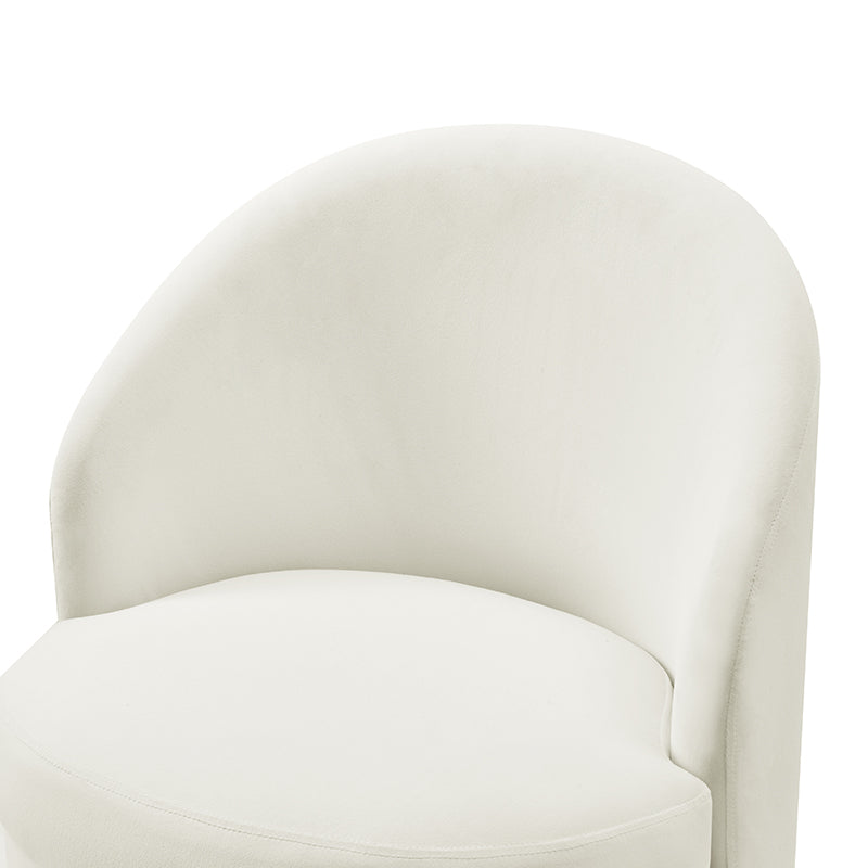 Fauteuil en velours avec rangement intégré sous l'assise | Mousse / Sable / Ivoire | Une place