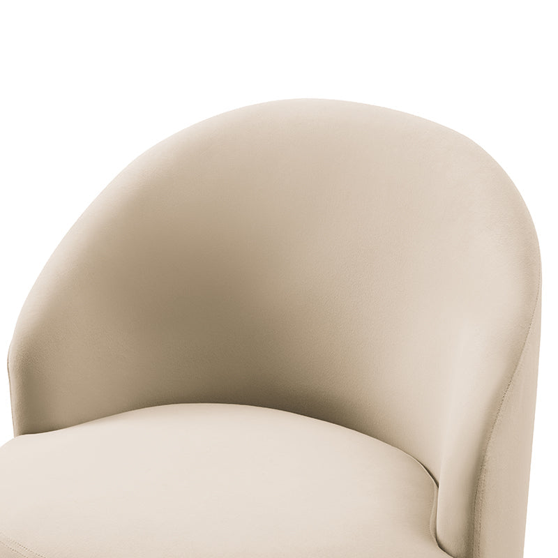 Fauteuil en velours avec rangement intégré sous l'assise | Mousse / Sable / Ivoire | Une place