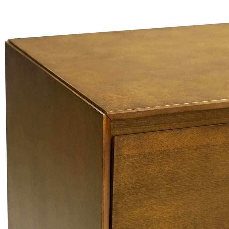 Commode 6 tiroirs avec séparations internes, glissières métalliques, pieds en bois d'hévéa et pieds réglables | Chêne / Noyer | Individuel