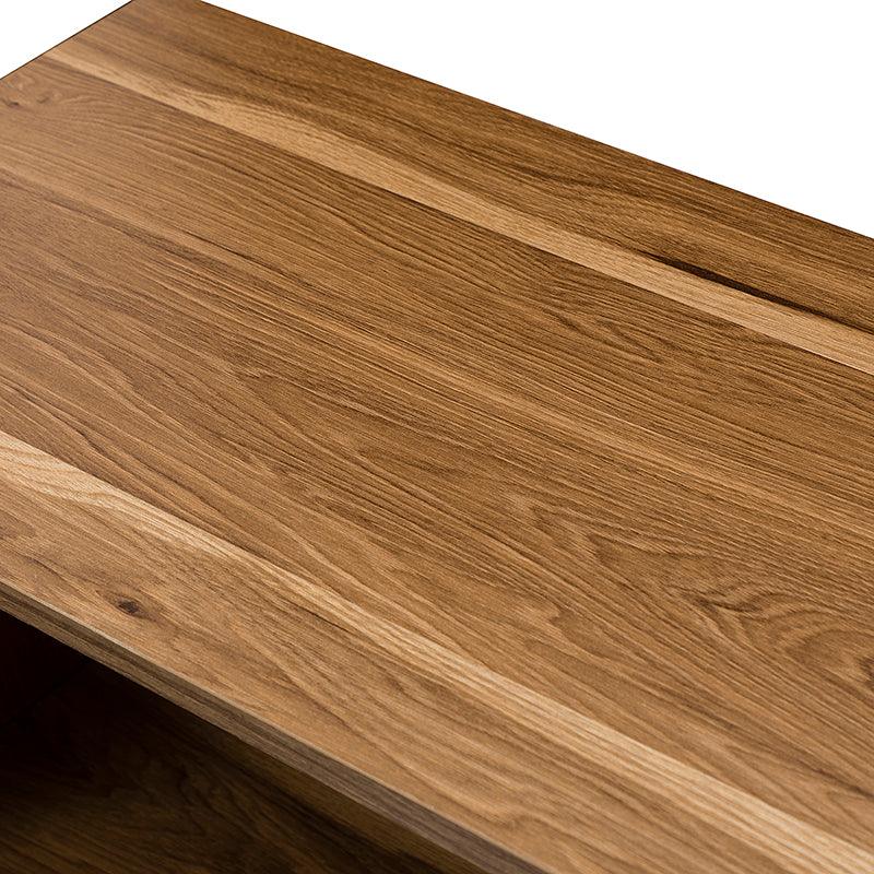 Armoire d'appoint en rotin 3 portes avec 4 étagères intérieures, poignées en métal rétro et pieds en bois massif | Noyer / Noir / Espresso | Unique