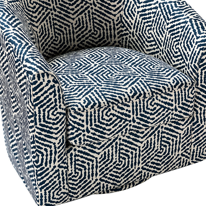 Fauteuil pivotant en polyester avec piètement et accoudoirs en métal | Blanc / Indigo / Sarcelle / Bleu marine / Taupe / Bleu / Havane / Gris | Siège unique