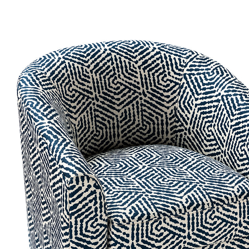 Fauteuil pivotant en polyester avec piètement et accoudoirs en métal | Blanc / Indigo / Sarcelle / Bleu marine / Taupe / Bleu / Havane / Gris | Siège unique