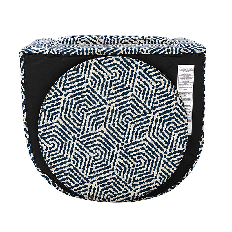 Fauteuil pivotant en polyester avec piètement et accoudoirs en métal | Blanc / Indigo / Sarcelle / Bleu marine / Taupe / Bleu / Havane / Gris | Siège unique