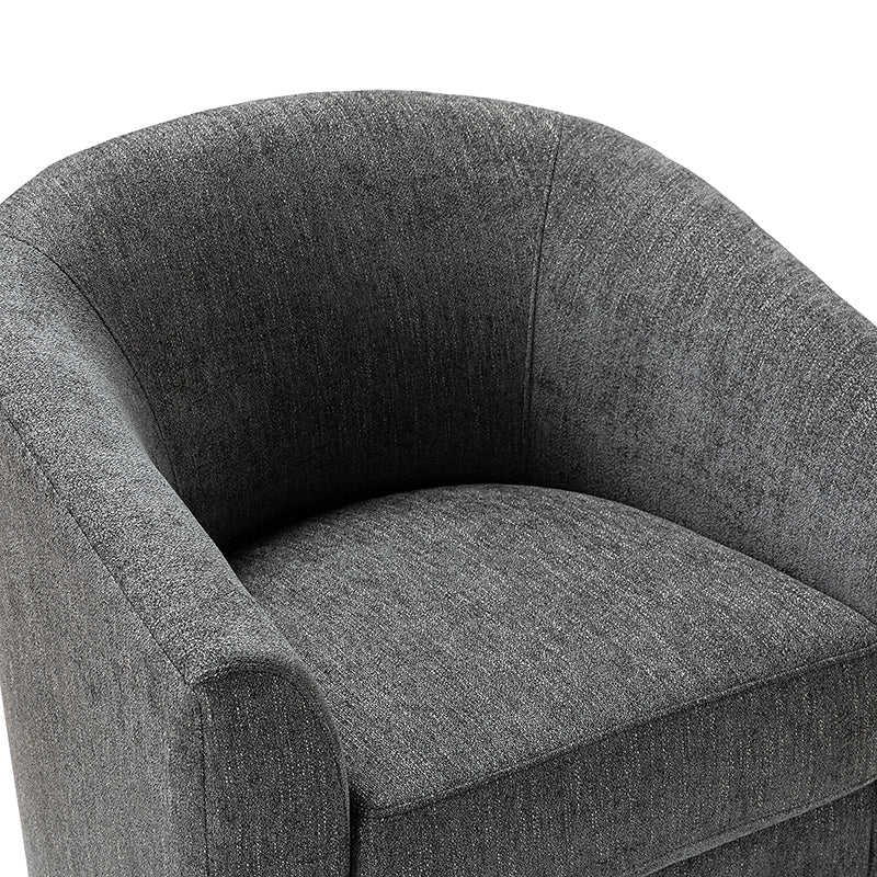 Fauteuil pivotant en polyester avec piètement et accoudoirs en métal | Blanc / Indigo / Sarcelle / Bleu marine / Taupe / Bleu / Havane / Gris | Siège unique