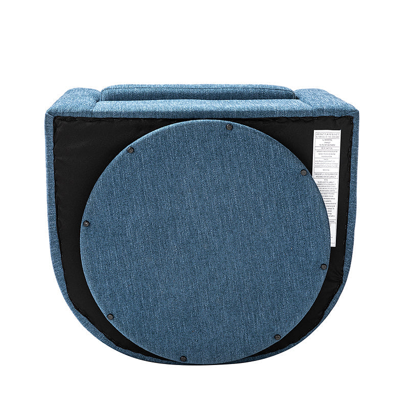 Fauteuil pivotant en polyester avec piètement et accoudoirs en métal | Blanc / Indigo / Sarcelle / Bleu marine / Taupe / Bleu / Havane / Gris | Siège unique