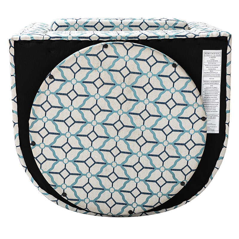 Fauteuil pivotant en polyester avec piètement et accoudoirs en métal | Blanc / Indigo / Sarcelle / Bleu marine / Taupe / Bleu / Havane / Gris | Siège unique