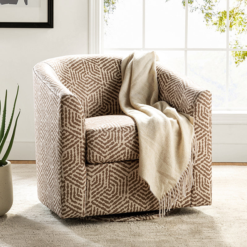 Fauteuil pivotant en polyester avec piètement et accoudoirs en métal | Blanc / Indigo / Sarcelle / Bleu marine / Taupe / Bleu / Havane / Gris | Siège unique