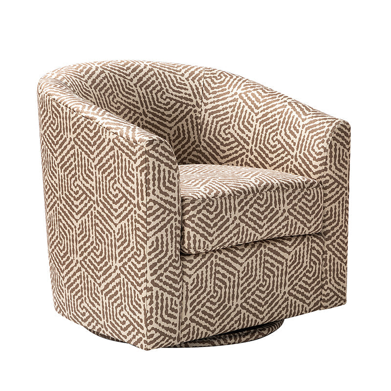 Fauteuil pivotant en polyester avec piètement et accoudoirs en métal | Blanc / Indigo / Sarcelle / Bleu marine / Taupe / Bleu / Havane / Gris | Siège unique