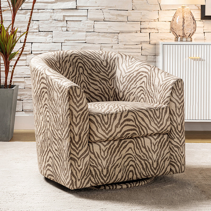 Fauteuil pivotant en polyester avec piètement et accoudoirs en métal | Blanc / Indigo / Sarcelle / Bleu marine / Taupe / Bleu / Havane / Gris | Siège unique