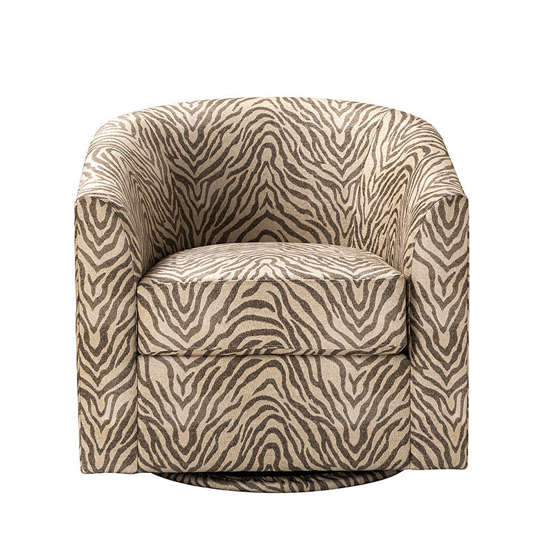 Fauteuil pivotant en polyester avec piètement et accoudoirs en métal | Blanc / Indigo / Sarcelle / Bleu marine / Taupe / Bleu / Havane / Gris | Siège unique
