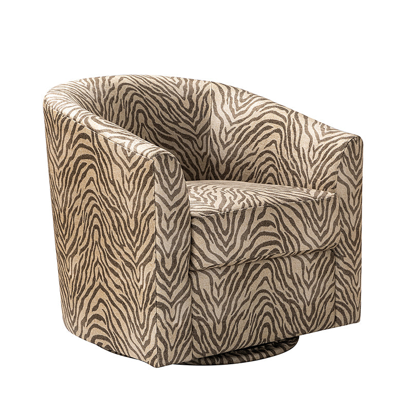 Fauteuil pivotant en polyester avec piètement et accoudoirs en métal | Blanc / Indigo / Sarcelle / Bleu marine / Taupe / Bleu / Havane / Gris | Siège unique