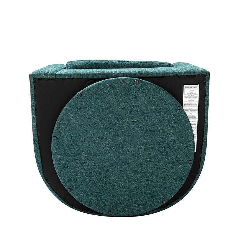 Fauteuil pivotant en polyester avec piètement et accoudoirs en métal | Blanc / Indigo / Sarcelle / Bleu marine / Taupe / Bleu / Havane / Gris | Siège unique