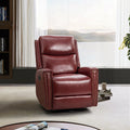 Fauteuil inclinable à dossier haut en cuir véritable avec clous décoratifs, ressorts en S et 3 positions manuelles | Bourgogne / Chameau / Marron / Noir / Tourterelle / Bleu marine / Beige / Sauge / Taupe | Fauteuil simple
