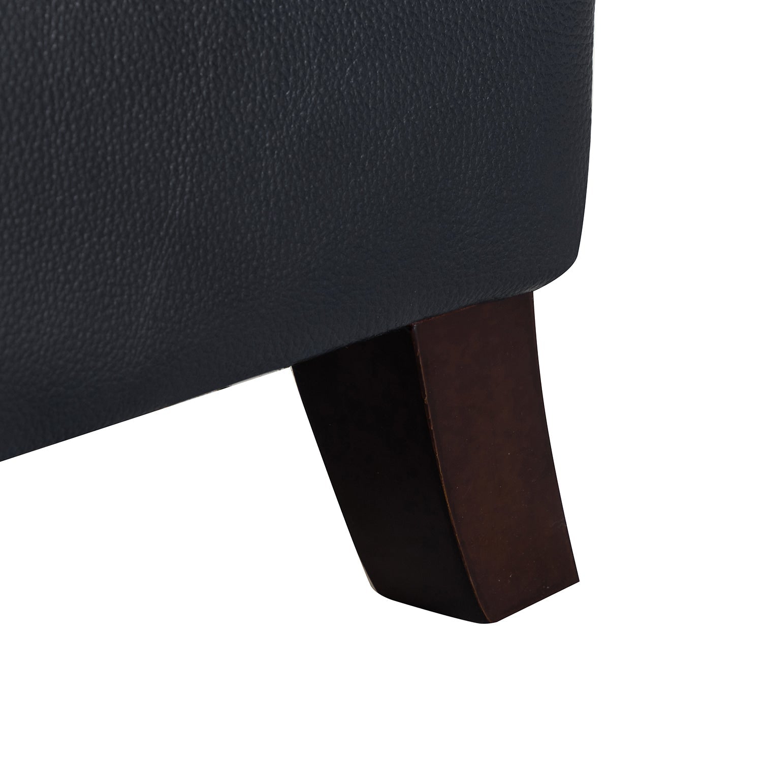 Fauteuil inclinable manuel en cuir véritable avec accoudoirs roulés, clous décoratifs, assise à ressorts sinueux et pieds tournés en bois de bouleau | Marron / Camel / Beige / Noir / Bleu marine / Vert / Bordeaux | Siège simple