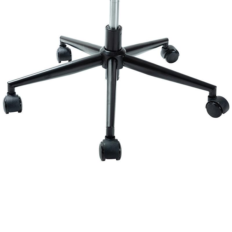Chaise de bureau pivotante sans accoudoirs en similicuir avec rembourrage en mousse et piètement en métal noir | Marron / Noir | Siège individuel