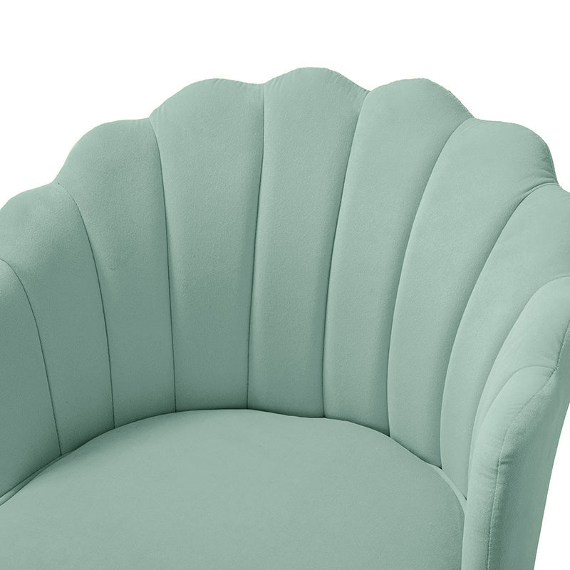 Chaise de Bureau Pivotante en Velours avec Dossier Fleur, Capitonnage, Hauteur Réglable et Base en Métal Doré | Rose / Noir / Bleu Canard / Jaune / Gris / Sauge / Ivoire | Siège Simple