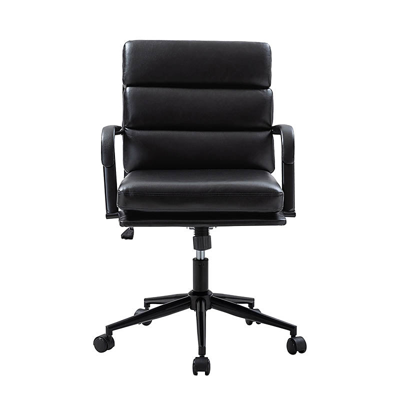 Fauteuil de bureau en similicuir avec pivotement à 360°, bascule verrouillable et accoudoirs | Camel / Blanc / Noir / Marron / Bleu marine / Sauge | Siège unique
