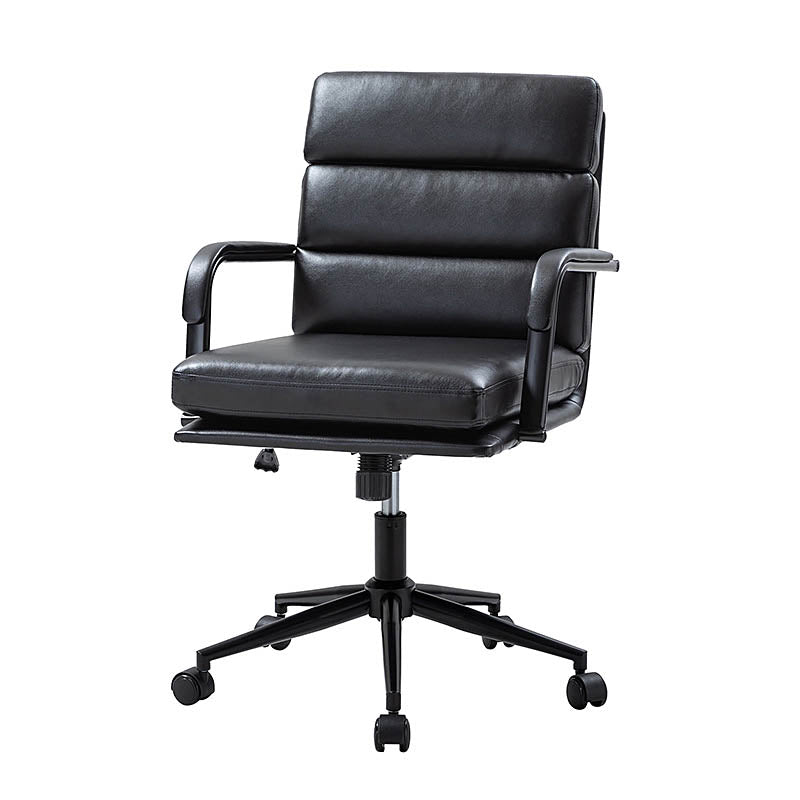 Fauteuil de bureau en similicuir avec pivotement à 360°, bascule verrouillable et accoudoirs | Camel / Blanc / Noir / Marron / Bleu marine / Sauge | Siège unique