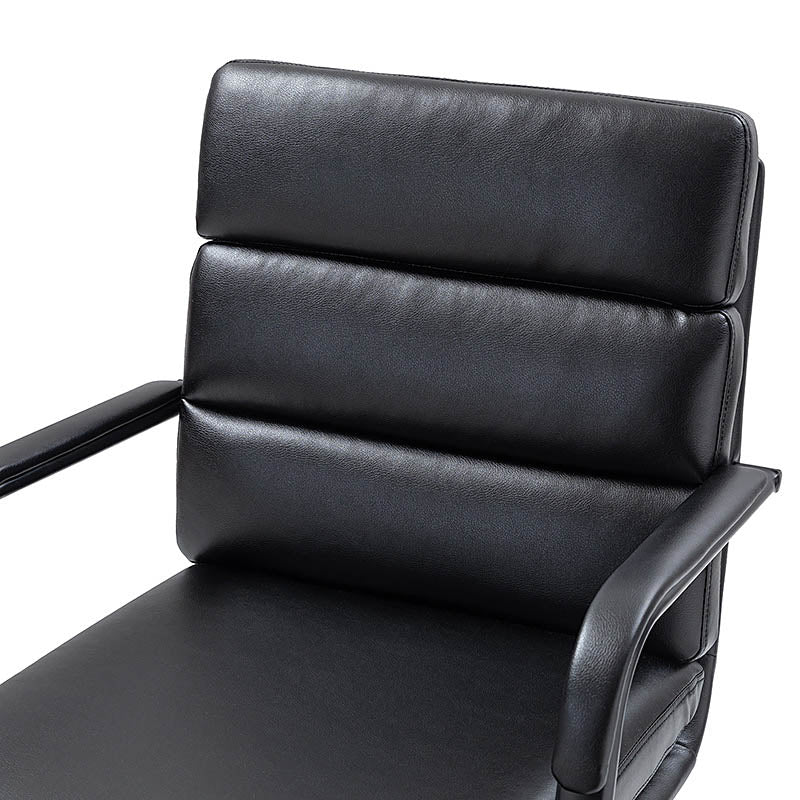 Fauteuil de bureau en similicuir avec pivotement à 360°, bascule verrouillable et accoudoirs | Camel / Blanc / Noir / Marron / Bleu marine / Sauge | Siège unique