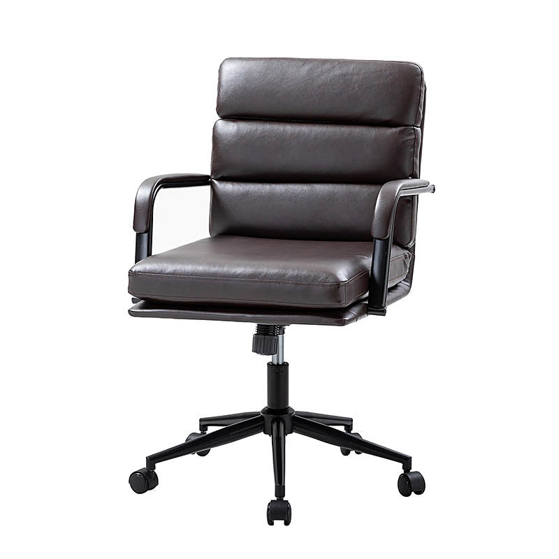 Fauteuil de bureau en similicuir avec pivotement à 360°, bascule verrouillable et accoudoirs | Camel / Blanc / Noir / Marron / Bleu marine / Sauge | Siège unique