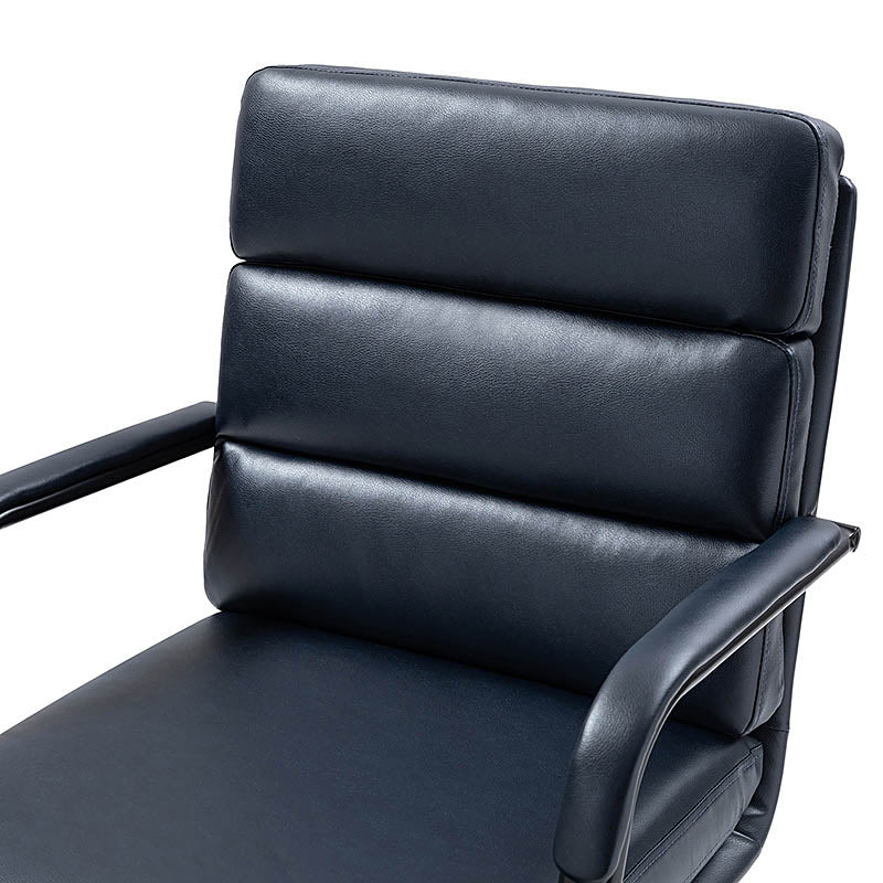 Fauteuil de bureau en similicuir avec pivotement à 360°, bascule verrouillable et accoudoirs | Camel / Blanc / Noir / Marron / Bleu marine / Sauge | Siège unique