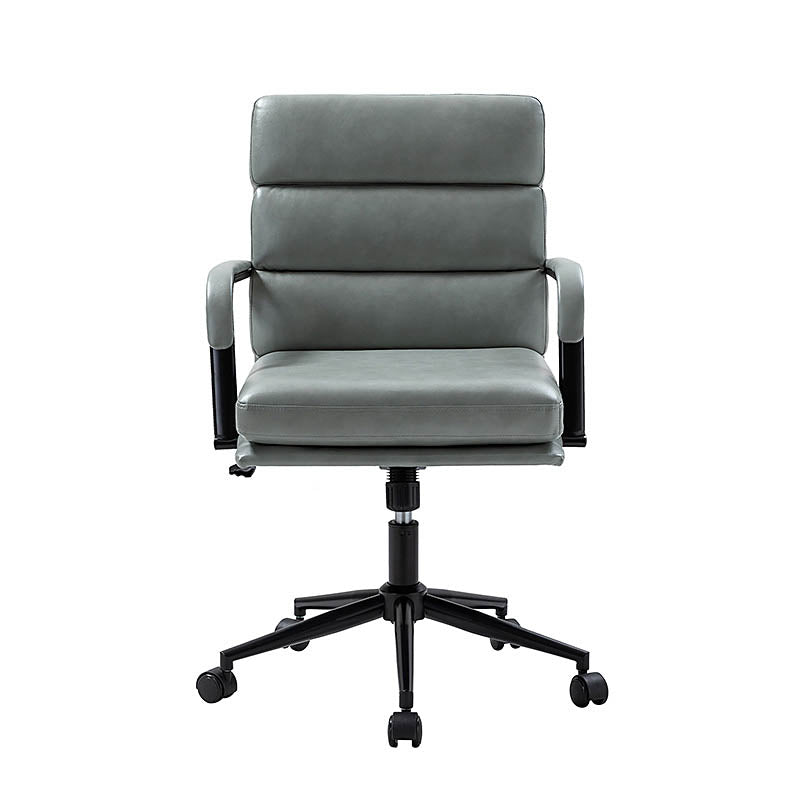 Fauteuil de bureau en similicuir avec pivotement à 360°, bascule verrouillable et accoudoirs | Camel / Blanc / Noir / Marron / Bleu marine / Sauge | Siège unique