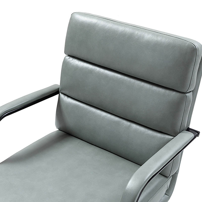 Fauteuil de bureau en similicuir avec pivotement à 360°, bascule verrouillable et accoudoirs | Camel / Blanc / Noir / Marron / Bleu marine / Sauge | Siège unique