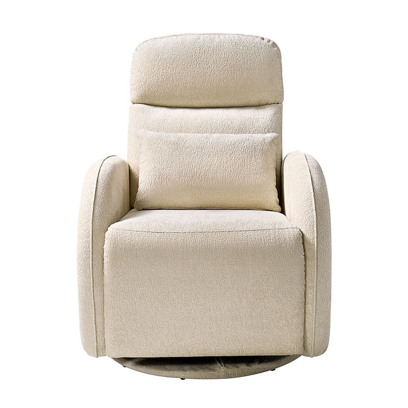 Fauteuil inclinable d'allaitement électrique à bascule avec rotation à 270°, 3 modes de balancement et appui-tête réglable | Blanc / Gris / Beige / Mousse | Siège individuel