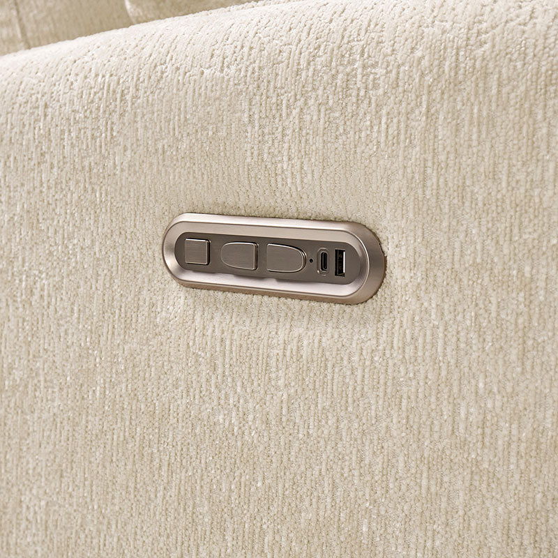 Fauteuil inclinable d'allaitement électrique à bascule avec rotation à 270°, 3 modes de balancement et appui-tête réglable | Blanc / Gris / Beige / Mousse | Siège individuel