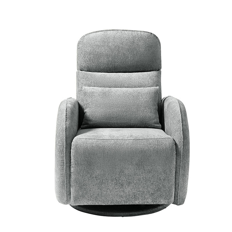 Fauteuil inclinable d'allaitement électrique à bascule avec rotation à 270°, 3 modes de balancement et appui-tête réglable | Blanc / Gris / Beige / Mousse | Siège individuel