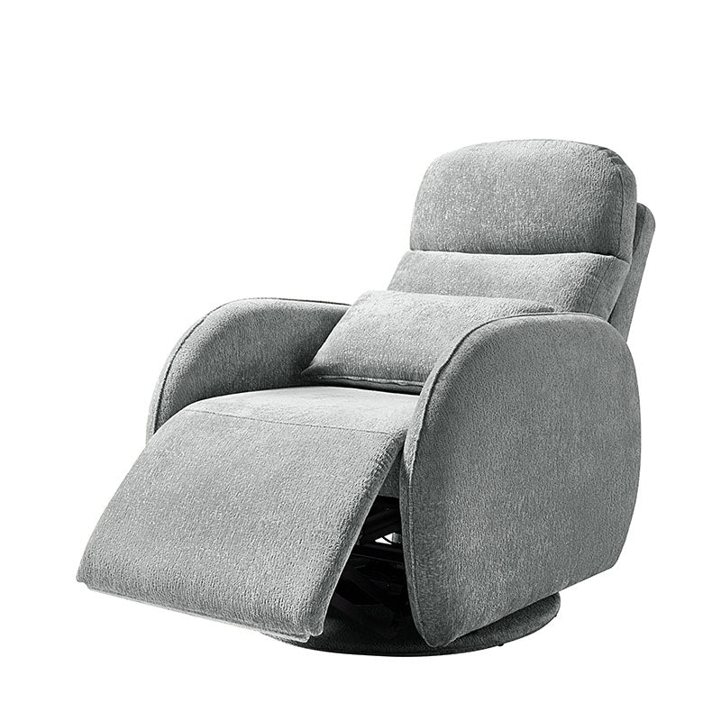 Fauteuil inclinable d'allaitement électrique à bascule avec rotation à 270°, 3 modes de balancement et appui-tête réglable | Blanc / Gris / Beige / Mousse | Siège individuel