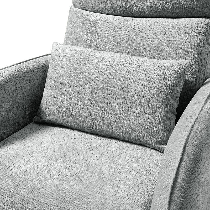 Fauteuil inclinable d'allaitement électrique à bascule avec rotation à 270°, 3 modes de balancement et appui-tête réglable | Blanc / Gris / Beige / Mousse | Siège individuel
