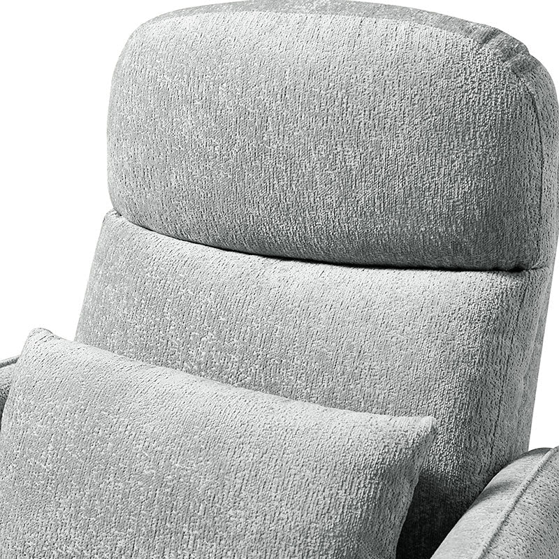 Fauteuil inclinable d'allaitement électrique à bascule avec rotation à 270°, 3 modes de balancement et appui-tête réglable | Blanc / Gris / Beige / Mousse | Siège individuel