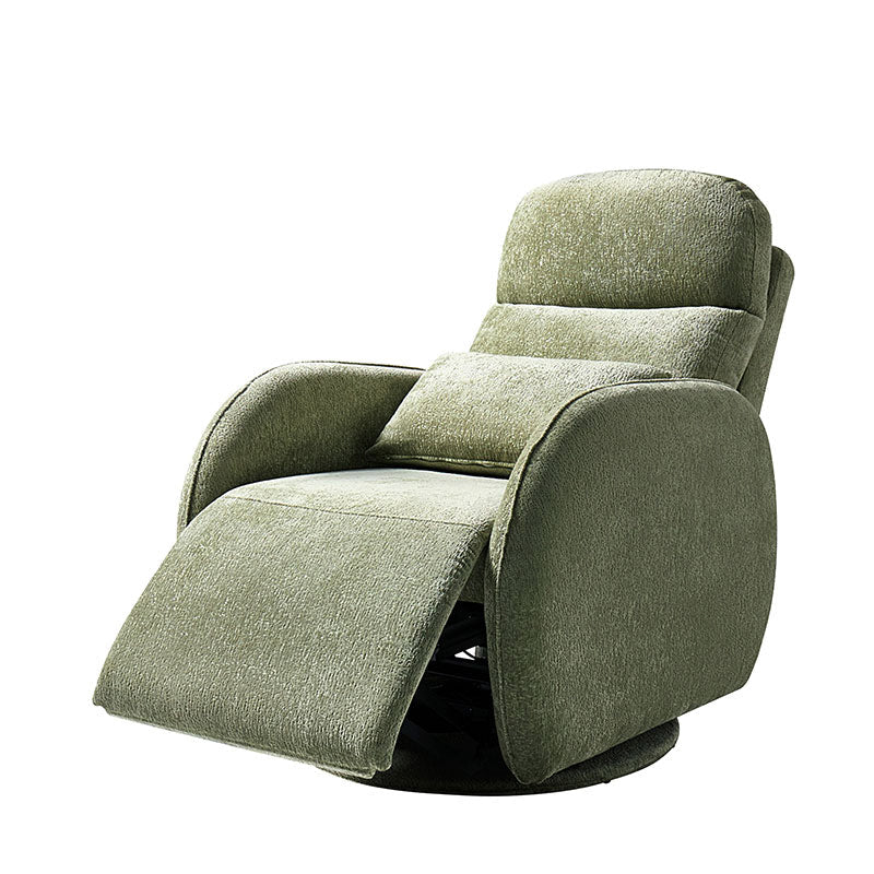 Fauteuil inclinable d'allaitement électrique à bascule avec rotation à 270°, 3 modes de balancement et appui-tête réglable | Blanc / Gris / Beige / Mousse | Siège individuel