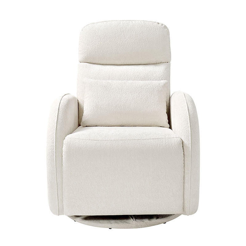 Fauteuil inclinable d'allaitement électrique à bascule avec rotation à 270°, 3 modes de balancement et appui-tête réglable | Blanc / Gris / Beige / Mousse | Siège individuel