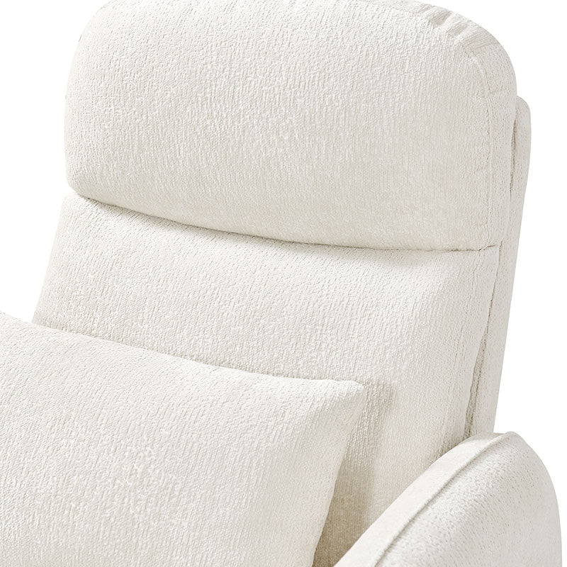 Fauteuil inclinable d'allaitement électrique à bascule avec rotation à 270°, 3 modes de balancement et appui-tête réglable | Blanc / Gris / Beige / Mousse | Siège individuel