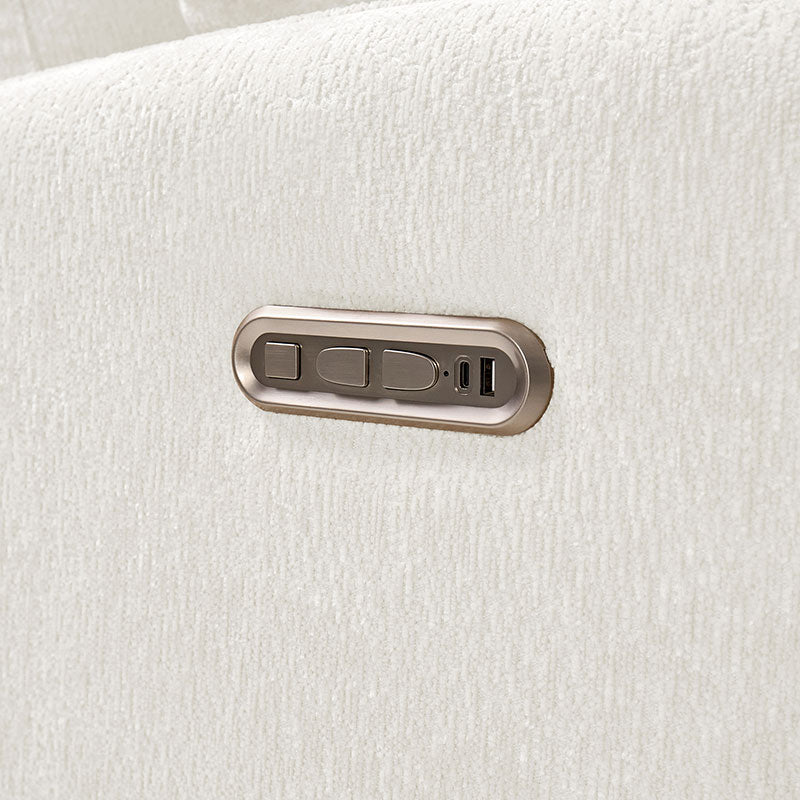 Fauteuil inclinable d'allaitement électrique à bascule avec rotation à 270°, 3 modes de balancement et appui-tête réglable | Blanc / Gris / Beige / Mousse | Siège individuel
