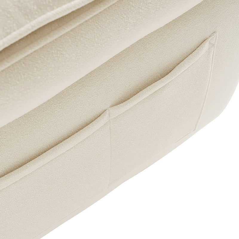 Fauteuil planeur électrique de nurserie avec accoudoirs et appuie-tête réglables, oreiller lombaire amovible, repose-pieds synchronisé et port USB | Beige / Blanc / Gris / Bleu marine / Bleu / Avoine / Mousse / Rose | Monoplace