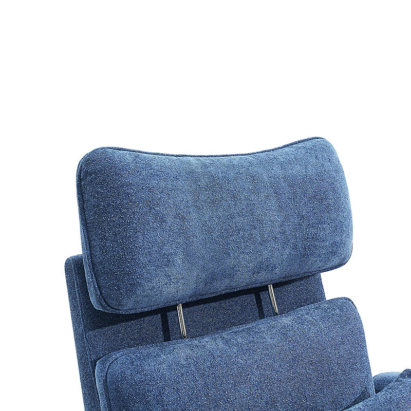 Fauteuil planeur électrique de nurserie avec accoudoirs et appuie-tête réglables, oreiller lombaire amovible, repose-pieds synchronisé et port USB | Beige / Blanc / Gris / Bleu marine / Bleu / Avoine / Mousse / Rose | Monoplace